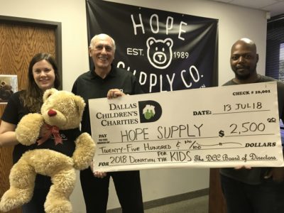 Dallas Margarita Society Grant Delivery to Hope Supply Company