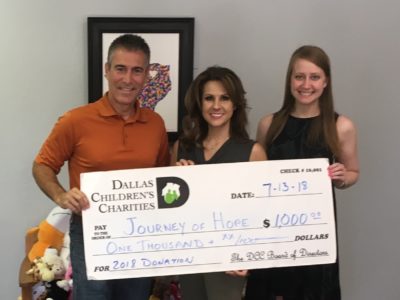 Dallas Margarita Society Grant Delivery to Journey of Hope