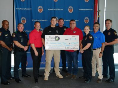 Dallas Margarita Society Grant Delivery to Santa Cop