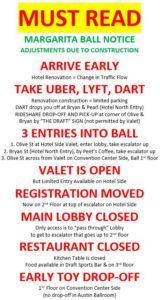 2018 Dallas Margarita Ball Changes