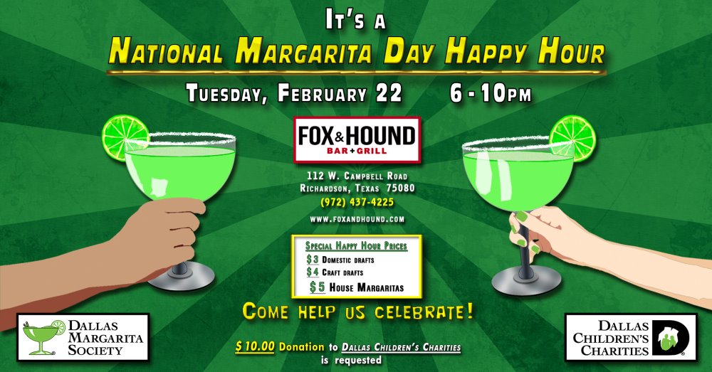 Dallas Margarita Society 2022 National Margarita Day Happy Hour