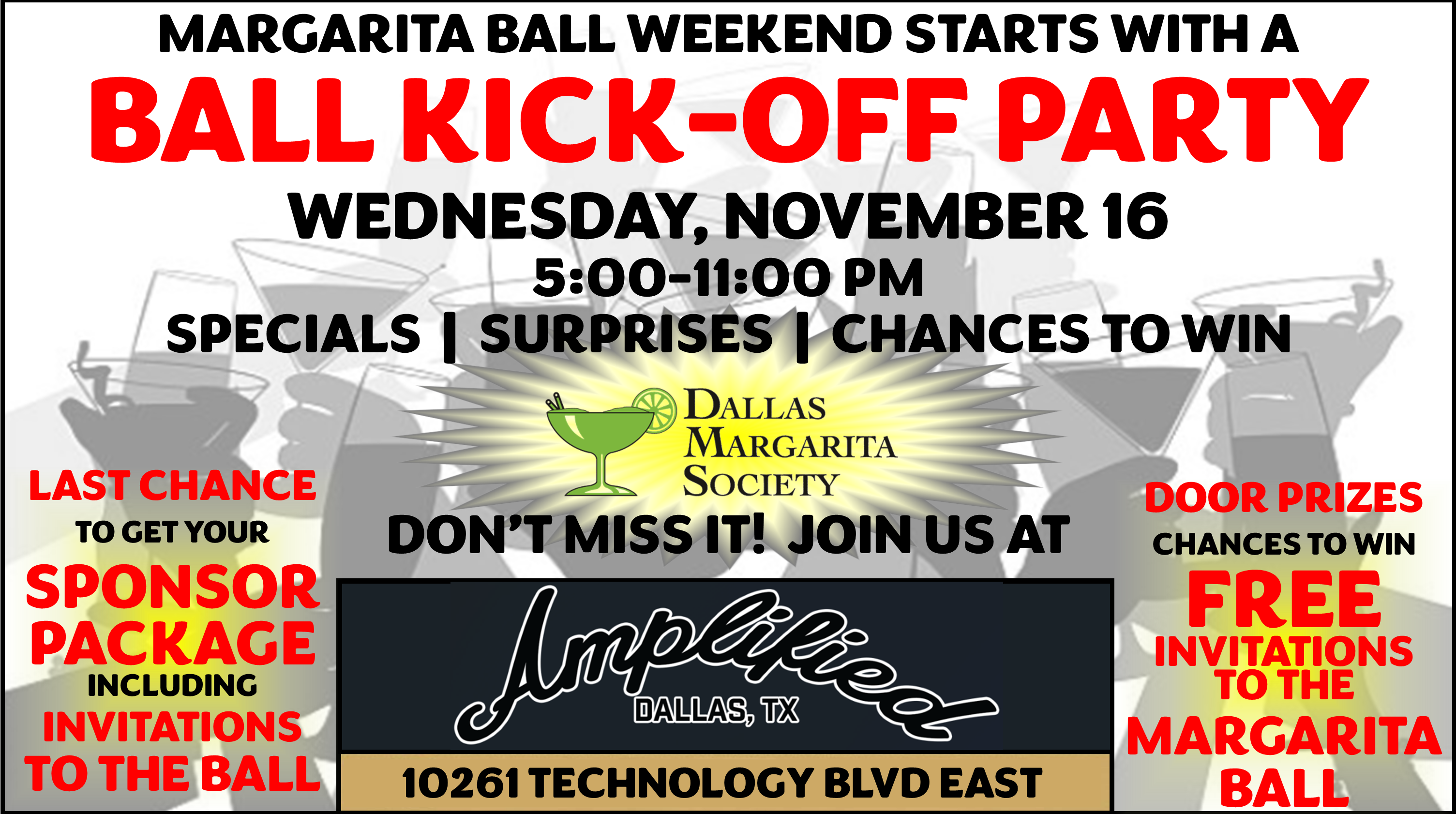 Dallas Margarita Society Ball KickOff Party Dallas Margarita Society